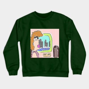 Boy in bus Crewneck Sweatshirt